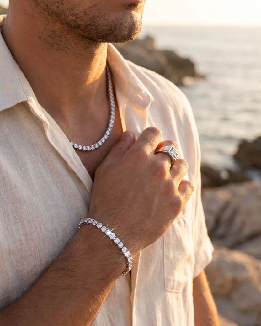 Pulseira Riviera com Zircônias Cravejadas