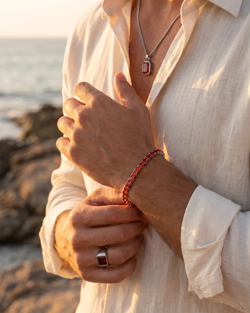 Pulseira Riviera com Zircônias Cravejadas