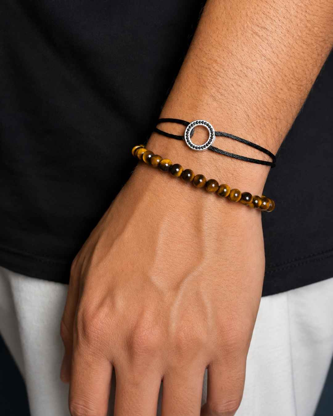 Pulseira Cairo - Pedra Olho de Tigre